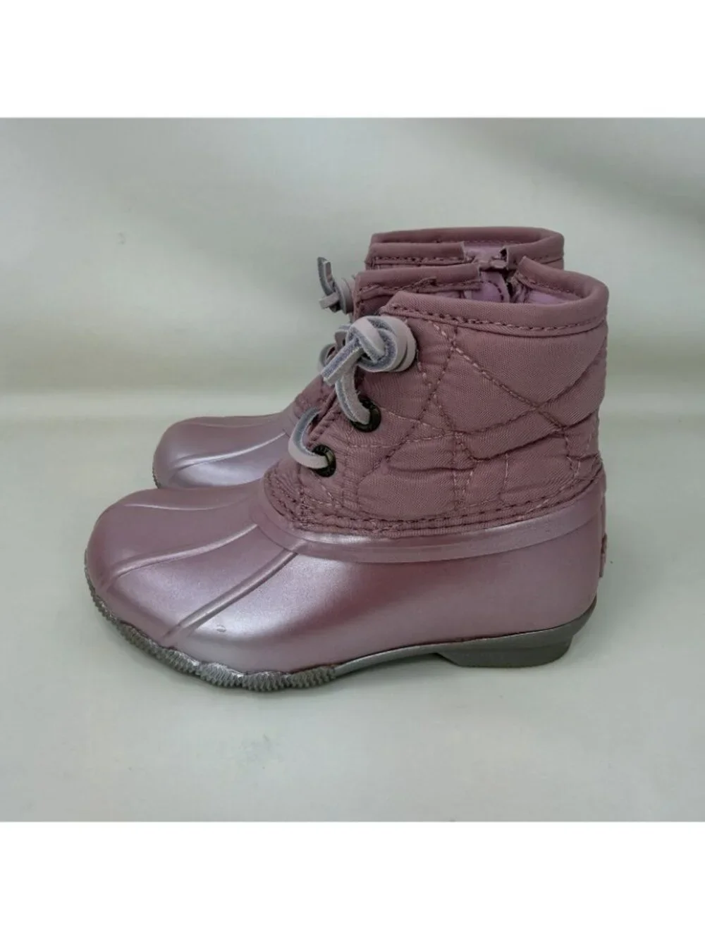 Sperry Saltwater Duck Boots Pink Toddler Size 8 M